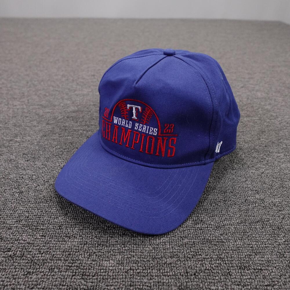 Texas Rangers Hat Cap Snap Back Mens One Size Blue MLB Baseball '47 WS Champs